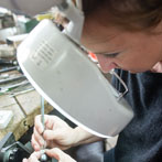 Jennie Gill at work in her studio at Yorkshire Art Space’ Persistence Works in Sheffield 2017